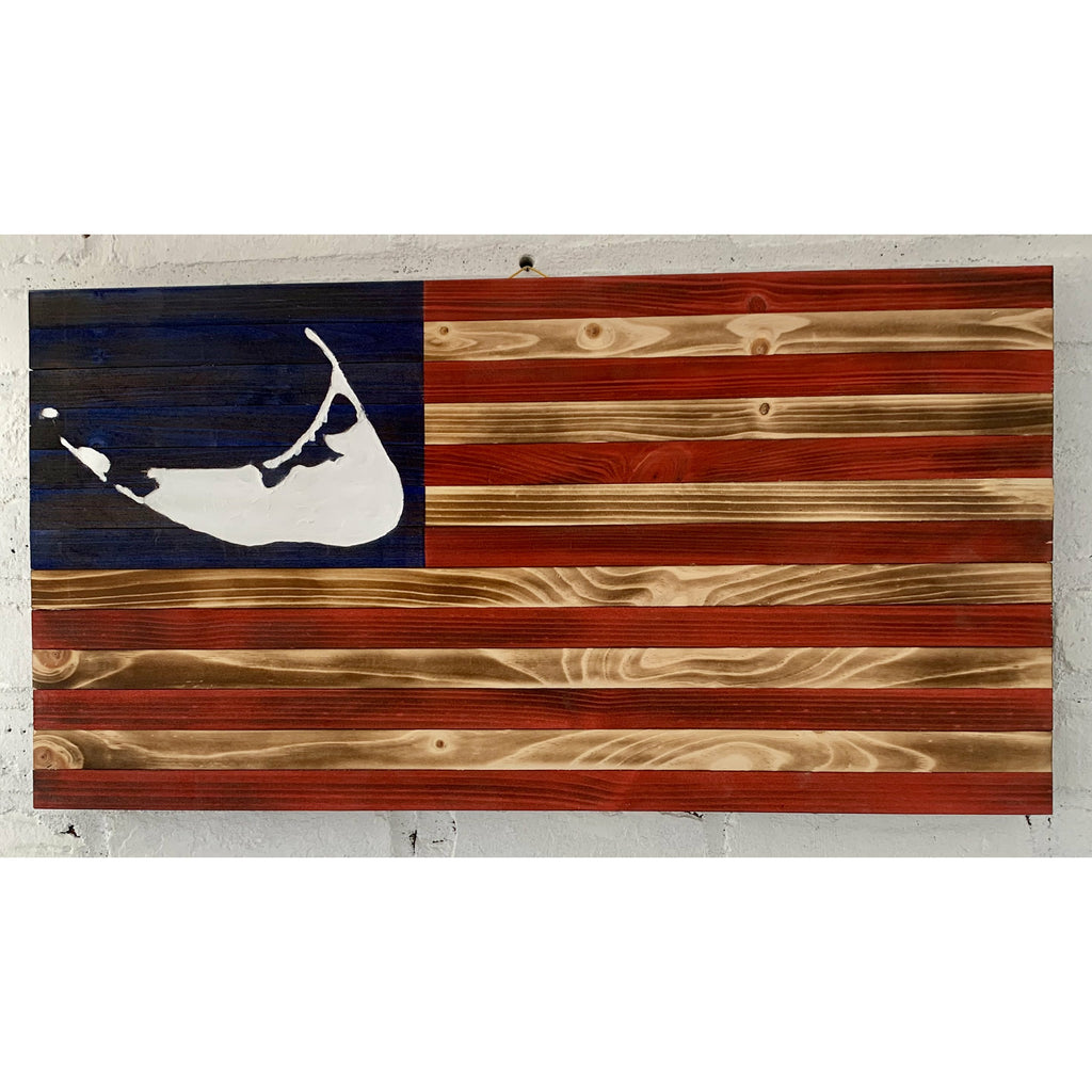 Nantucket American wooden flag