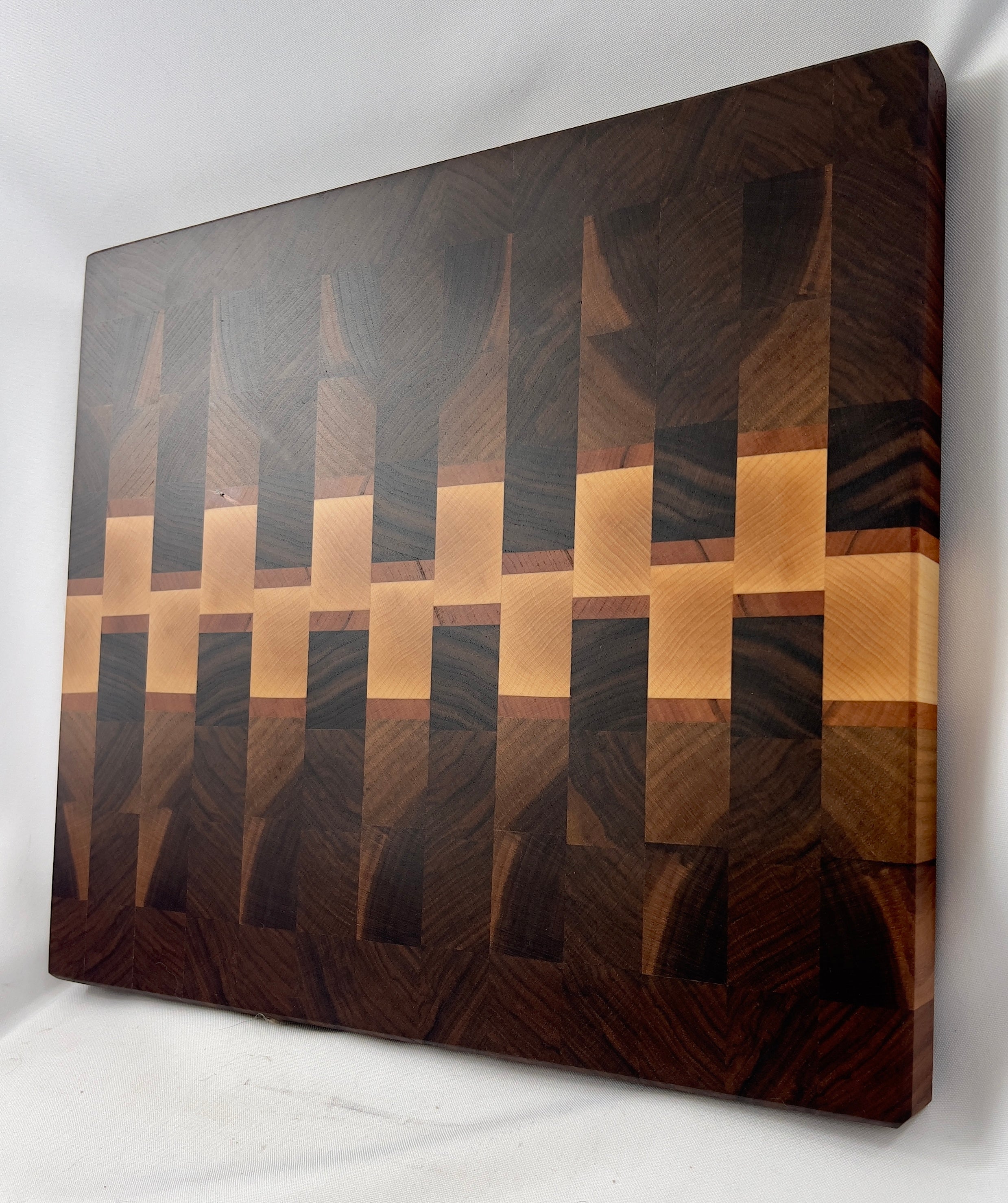 Criss-cross Cutting Board - Maple and Black Walnut
